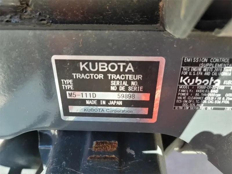 2020 KUBOTA M5-111D Front Loader photo 27