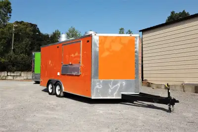 2025 Orange Concession Food Trailer With Appliances
